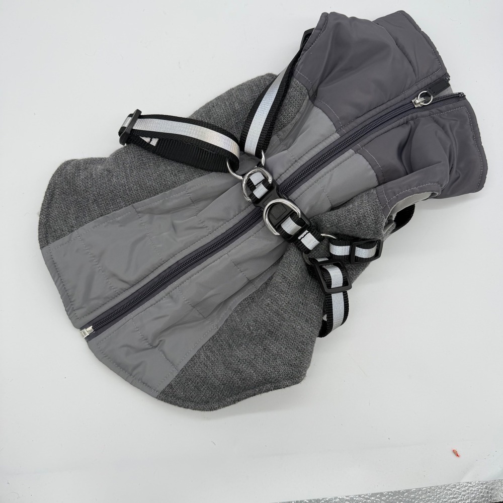 Top Paw SC16 Grey Harness Vest Large Dog Coat Puffer Sweater